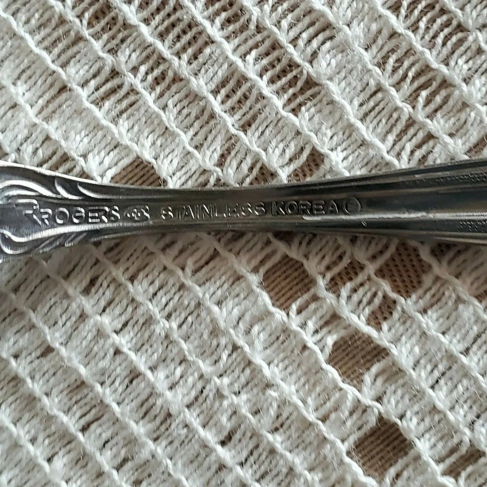 Vtg Rogers Korea Auberge Stanley Roberts Stainless Flatware Set of 4 Teaspoons